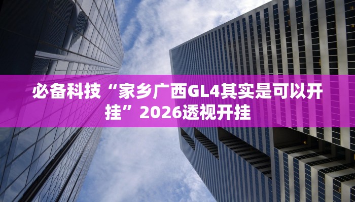 必备科技“家乡广西GL4其实是可以开挂”2026透视开挂