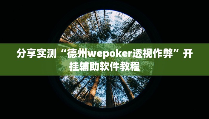 分享实测“德州wepoker透视作弊”开挂辅助软件教程 分享实测“德州wepoker透视作弊”开挂辅助软件教程