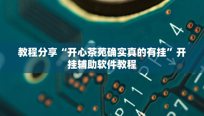 教程分享“开心茶苑确实真的有挂”开挂辅助软件教程 教程分享“开心茶苑确实真的有挂”开挂辅助软件教程