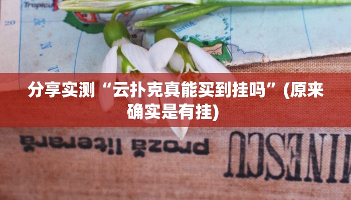 分享实测“云扑克真能买到挂吗”(原来确实是有挂) 分享实测“云扑克真能买到挂吗”(原来确实是有挂)