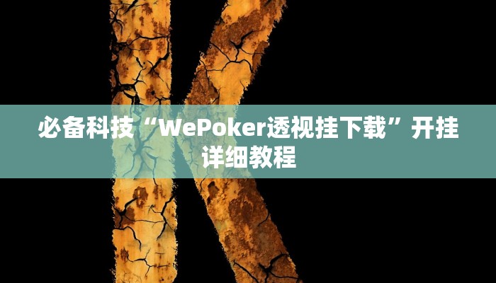 必备科技“WePoker透视挂下载”开挂详细教程