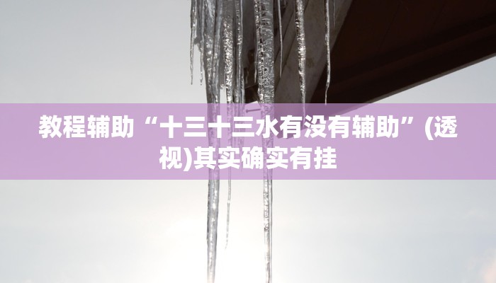 教程辅助“十三十三水有没有辅助”(透视)其实确实有挂 教程辅助“十三十三水有没有辅助”(透视)其实确实有挂
