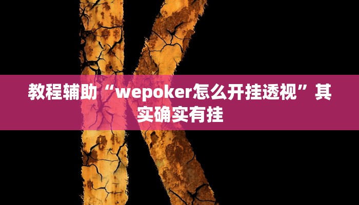 教程辅助“wepoker怎么开挂透视”其实确实有挂 教程辅助“wepoker怎么开挂透视”其实确实有挂