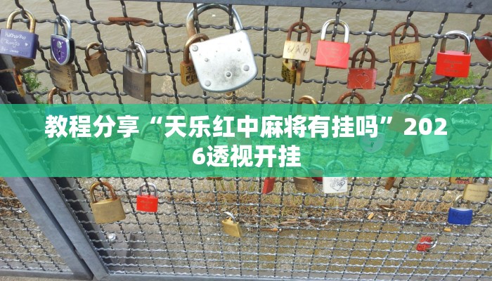 教程分享“天乐红中麻将有挂吗”2026透视开挂