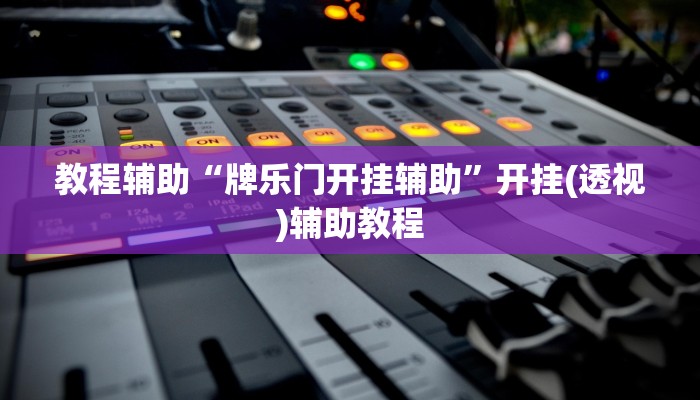 教程辅助“牌乐门开挂辅助”开挂(透视)辅助教程