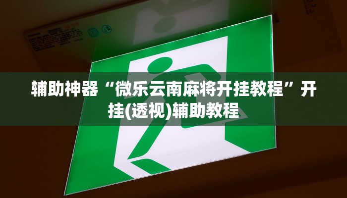 辅助神器“微乐云南麻将开挂教程”开挂(透视)辅助教程 辅助神器“微乐云南麻将开挂教程”开挂(透视)辅助教程