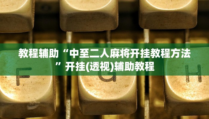 教程辅助“中至二人麻将开挂教程方法”开挂(透视)辅助教程 教程辅助“中至二人麻将开挂教程方法”开挂(透视)辅助教程