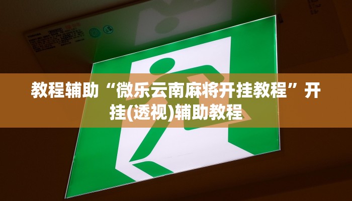 教程辅助“微乐云南麻将开挂教程”开挂(透视)辅助教程