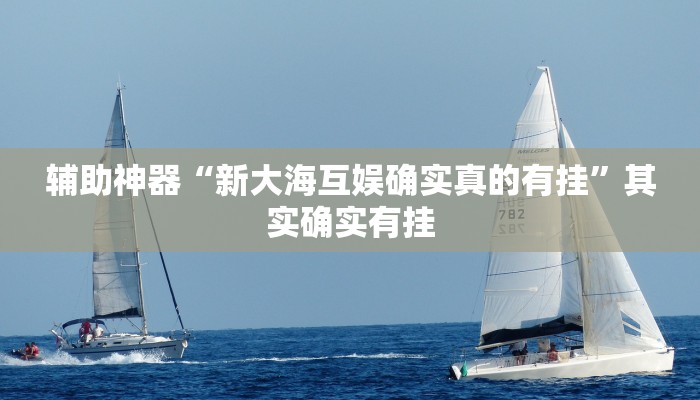 辅助神器“新大海互娱确实真的有挂”其实确实有挂