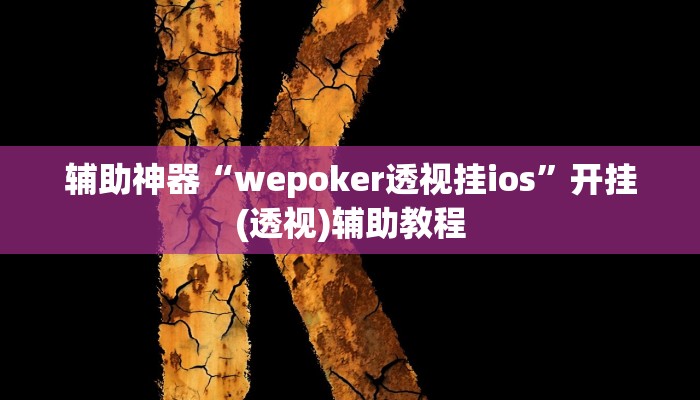 辅助神器“wepoker透视挂ios”开挂(透视)辅助教程 辅助神器“wepoker透视挂ios”开挂(透视)辅助教程