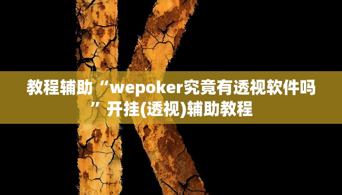 教程辅助“wepoker究竟有透视软件吗”开挂(透视)辅助教程 教程辅助“wepoker究竟有透视软件吗”开挂(透视)辅助教程