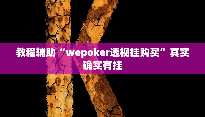 教程辅助“wepoker透视挂购买”其实确实有挂 教程辅助“wepoker透视挂购买”其实确实有挂