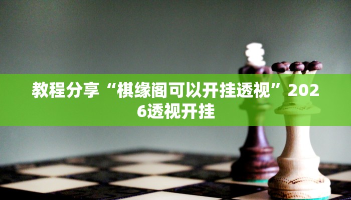 教程分享“棋缘阁可以开挂透视”2026透视开挂