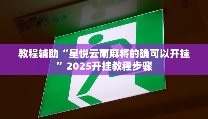教程辅助“星悦云南麻将的确可以开挂”2025开挂教程步骤