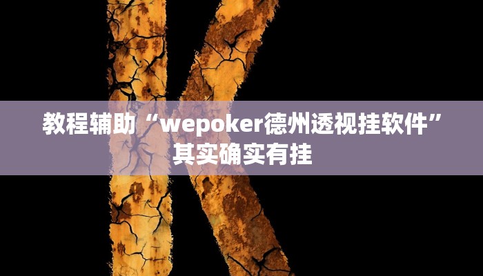 教程辅助“wepoker德州透视挂软件”其实确实有挂 教程辅助“wepoker德州透视挂软件”其实确实有挂