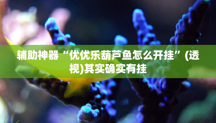 辅助神器“优优乐葫芦鱼怎么开挂”(透视)其实确实有挂 辅助神器“优优乐葫芦鱼怎么开挂”(透视)其实确实有挂