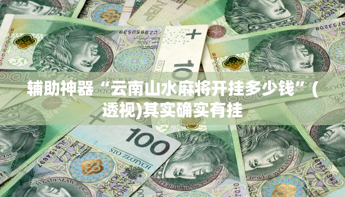 辅助神器“云南山水麻将开挂多少钱”(透视)其实确实有挂