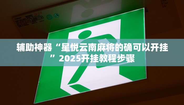 辅助神器“星悦云南麻将的确可以开挂”2025开挂教程步骤