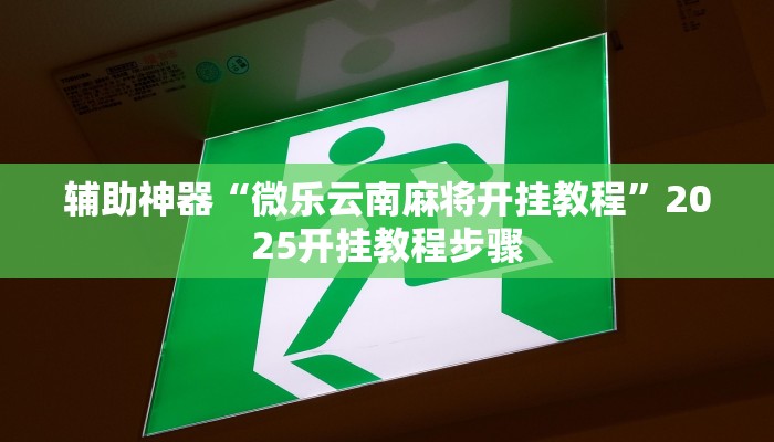 辅助神器“微乐云南麻将开挂教程”2025开挂教程步骤