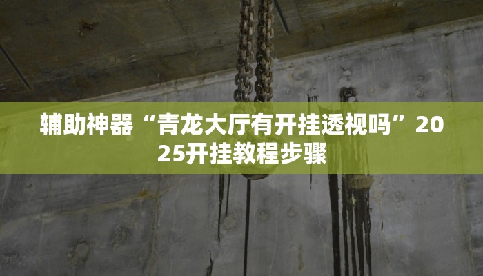 辅助神器“青龙大厅有开挂透视吗”2025开挂教程步骤 辅助神器“青龙大厅有开挂透视吗”2025开挂教程步骤